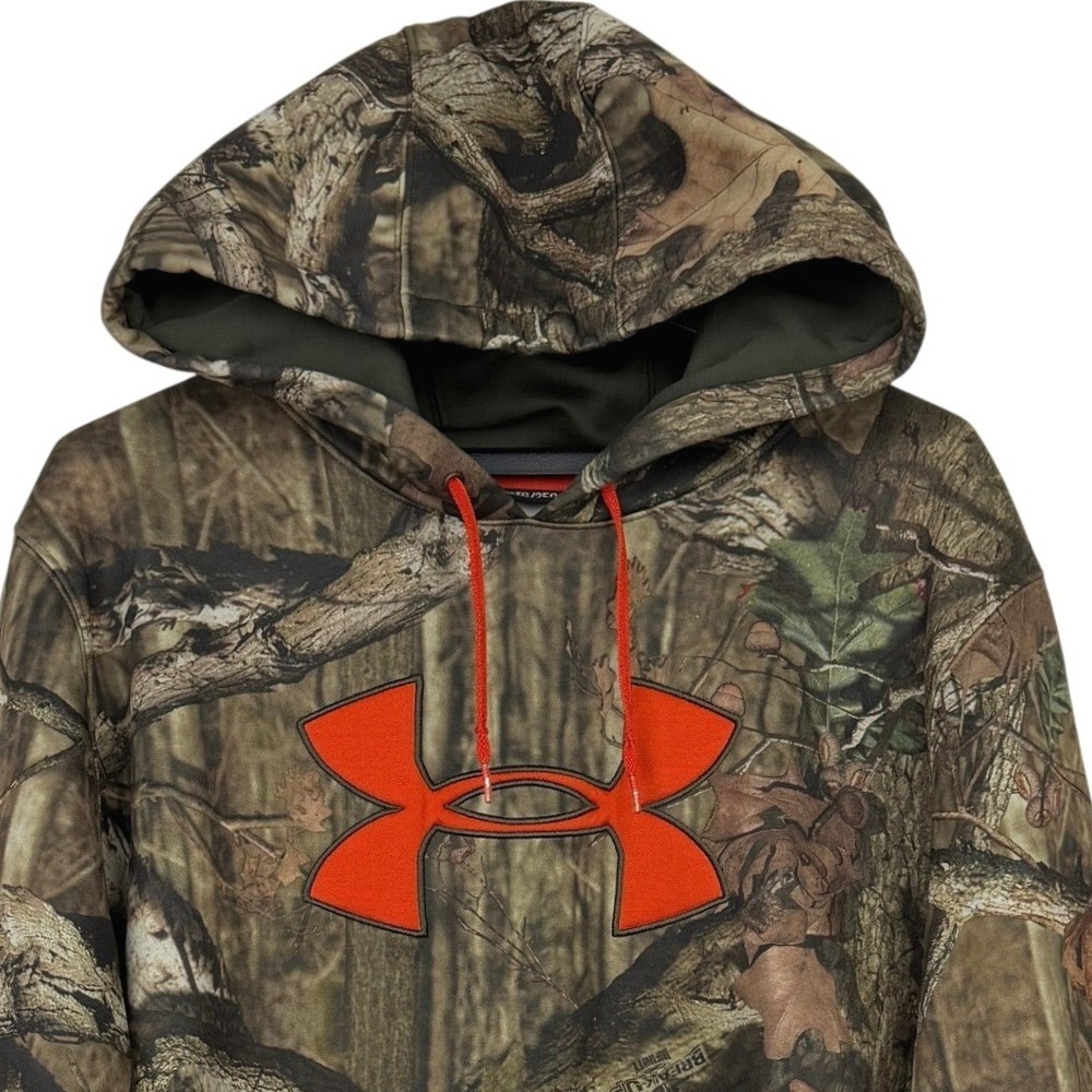 Under Armour Hoodie Mens 2XL Brown Camo Mossy Oak Break-Up Infinity Storm